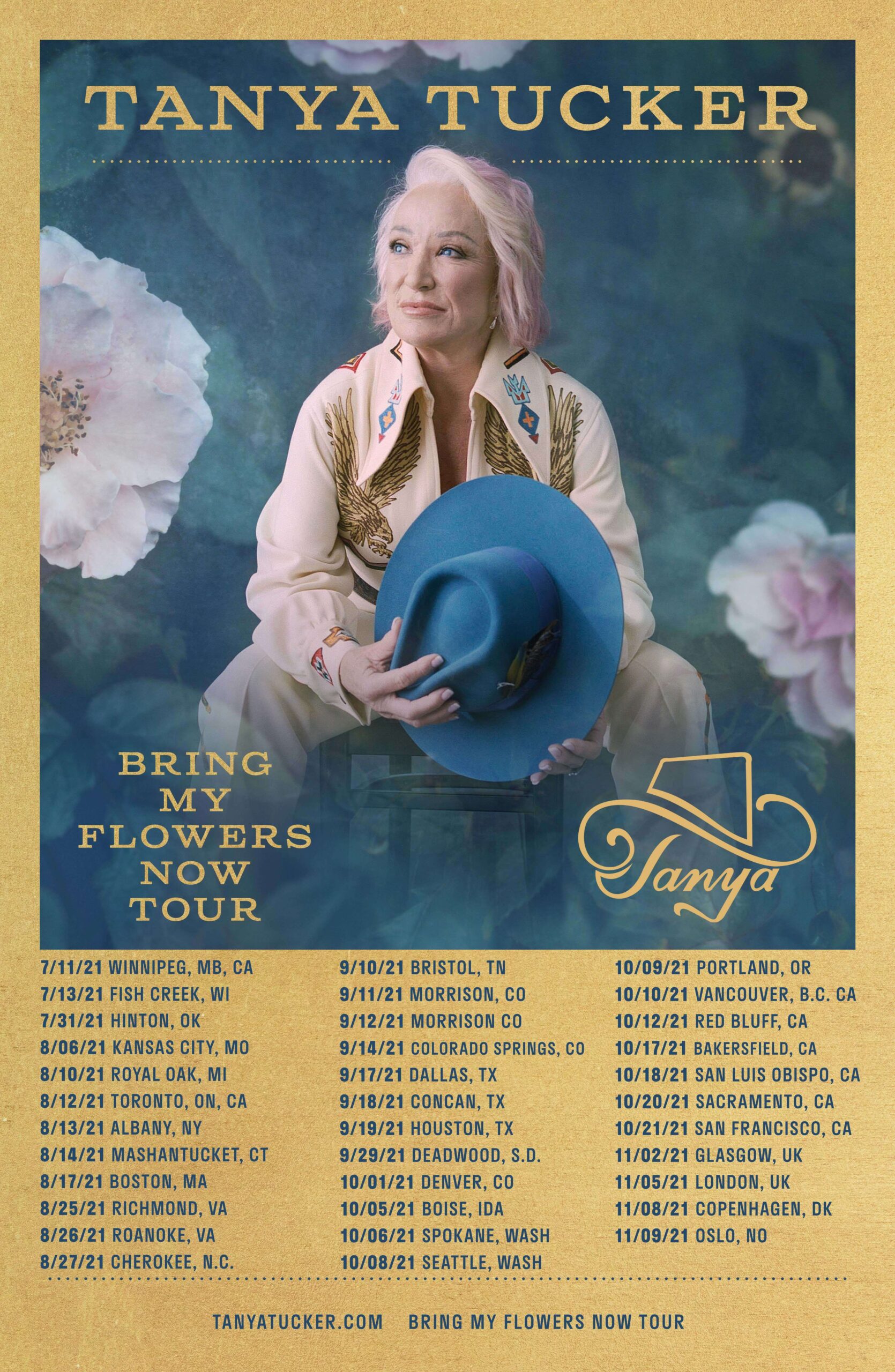At Last... Tanya Tucker Announces 2021 Rescheduled Tour Date for "CMT Next Women of Country